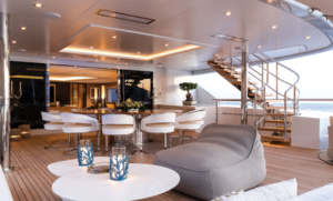 Bennett Superyacht back deck, Roberts Yachts and Collectables.com
